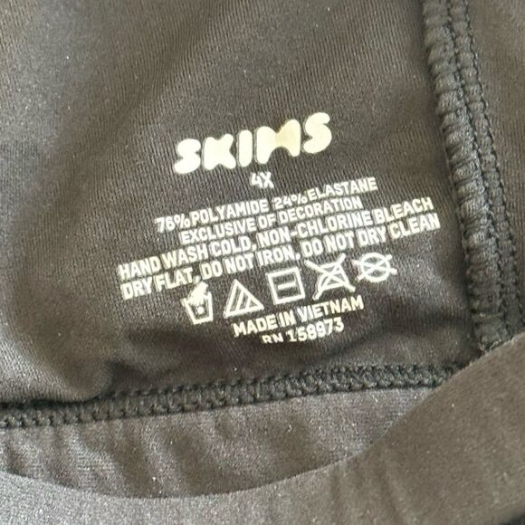 Skims Fits Everybody Scoop Neck Bralette Onyx Size 4X - Picture 7 of 7